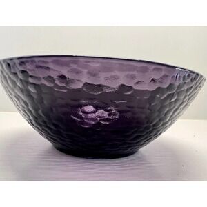 Bormioli Rocco Studio Palatina Purple Amethyst 10” Round Serving Bowl BEAUTIFUL!